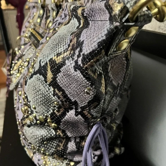 Coach Poppy Python Embossed Leather Bag - Picture 7 of 16